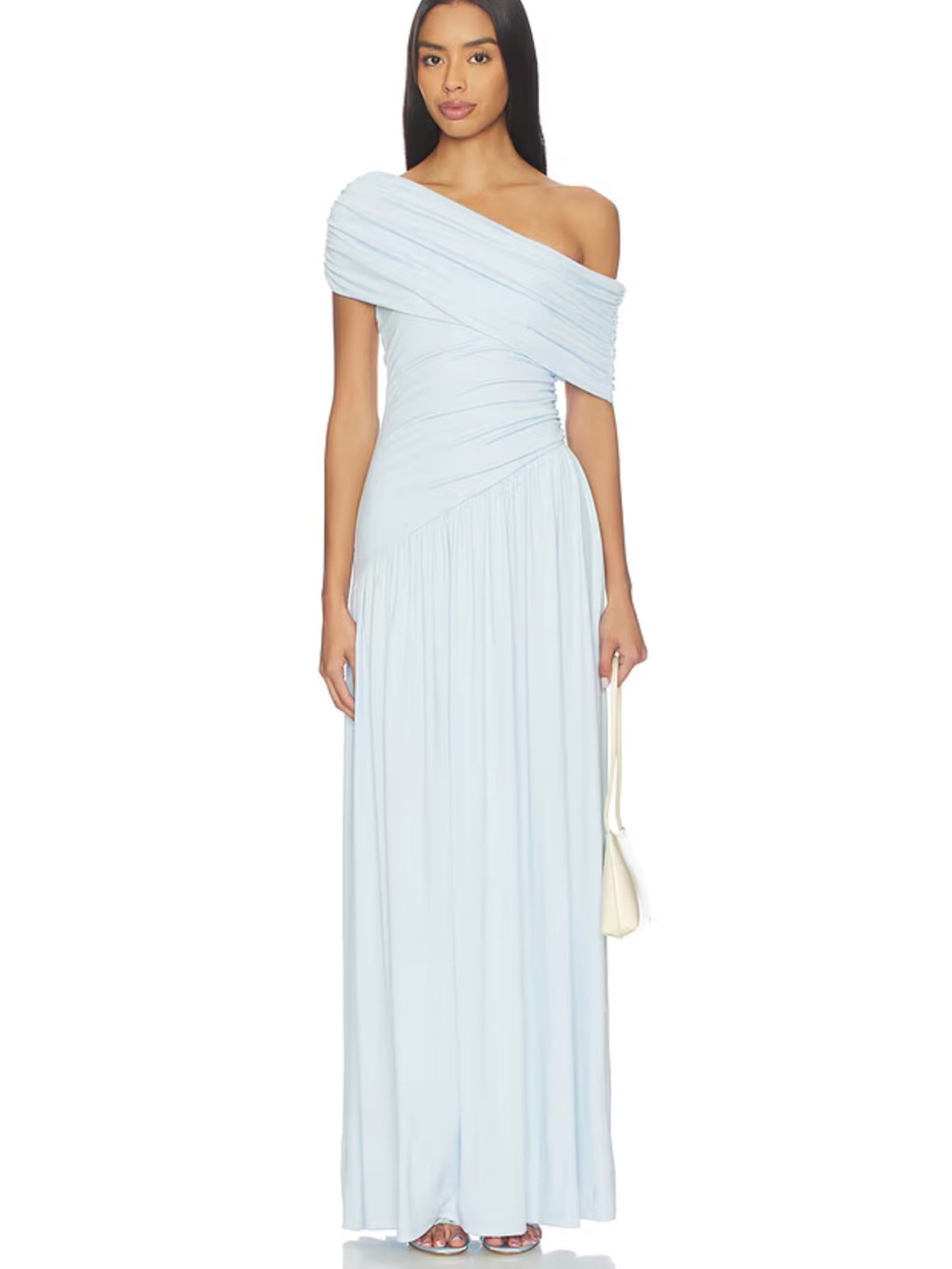 REVOLVE MALANI ONE SHOULDER MAXI DRESS IN BLUE